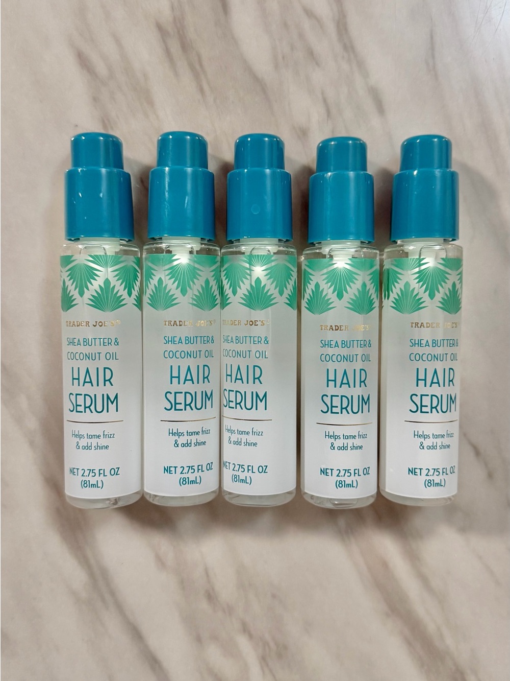 5 New Bottles of Trader Joe's Shea Butter & Coconut Oil Hair Serum